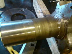 Damaged shaft bearing place   