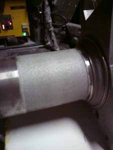 After sandblasting with Dymet   