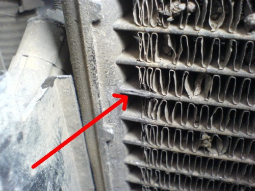 hole in radiator  