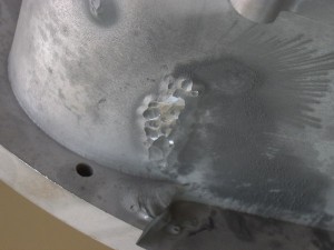 Defect after cold spraying